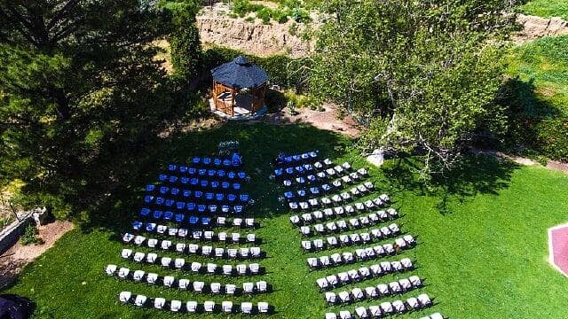Seating at Gazebo - Aerial View